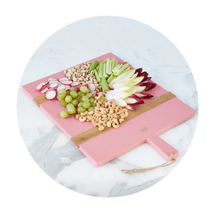 Pink Rectangle Mod Charcuterie Board, Medium